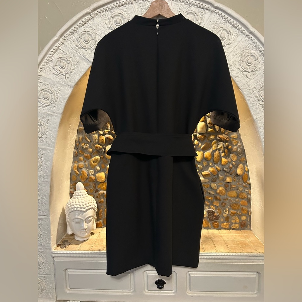 Reiss Black Nora Belted Mini Dress - Picture 6 of 10